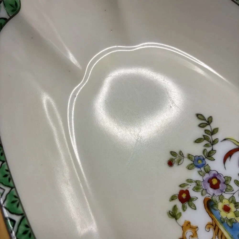 Antique Noritake Princess Handpainted Art Deco Celery Dish Salt Cellar Set Japan